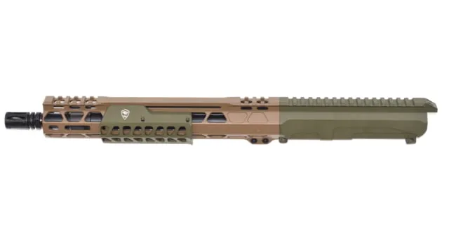 Bilson Arms BA15FC 223 Wylde 12.5in Forward Charging Complete Upper Assembly Carbine Length 1-7 Twist 1/2-28 TPI FDE/Sniper Green