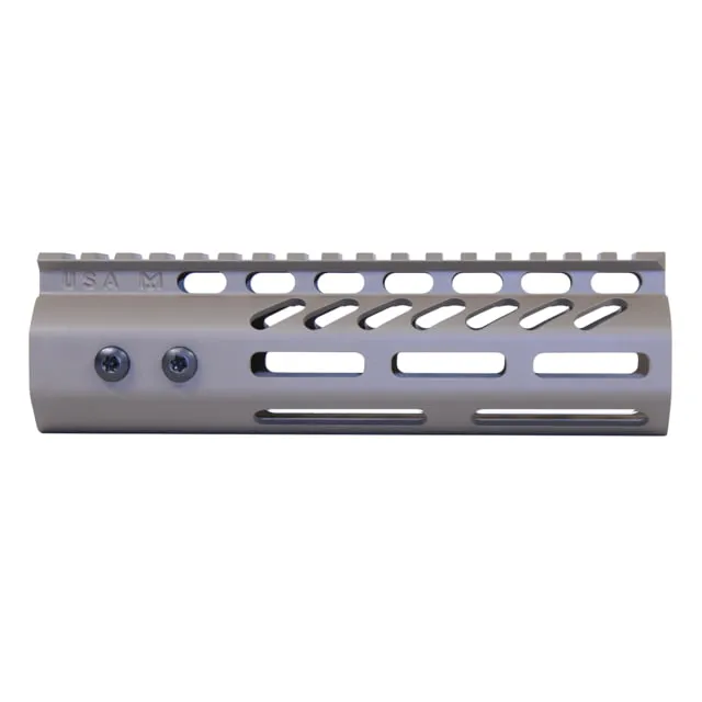 Guntec USA 7" Ultra Lightweight Thin M-LOK System Free Floating Handguard With Monolithic Top Rail .308 Cal Cerakote Flat Dark Earth