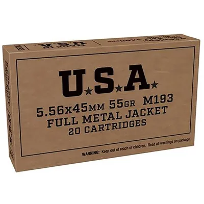 USA Lake City M193 5.56x45mm 55gr Full Metal Jacket 1000/Cs