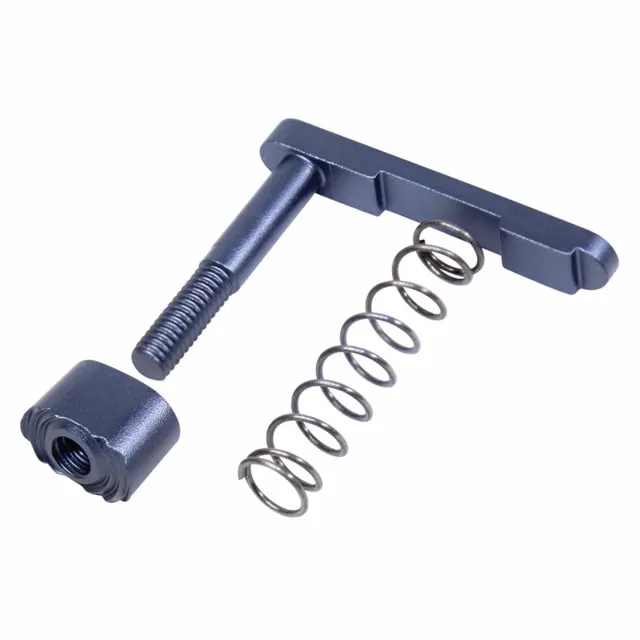 Guntec USA AR-15 Mag Catch Assembly w/Extended Mag Button Anodized Grey