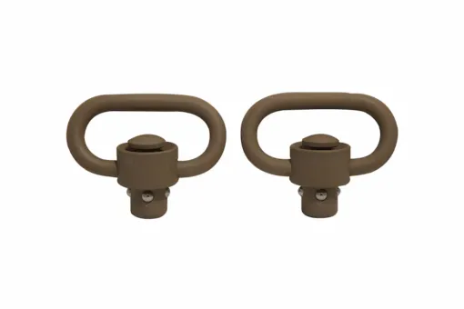 GrovTec 1.25" Push Button Heavy Duty Swivel Set - Flat Dark Earth