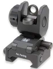 GG&G Spring Actuated A2 Top Mounted Deployable Rear Sight w/Trijicon Tritium A2 Aperture Black