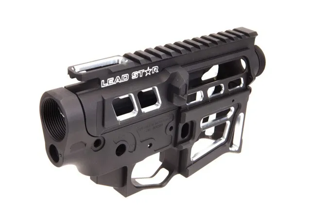Lead Star Arms LSA-15 - Skeletonized AR-15 Receiver Set -Contrast Cut Black