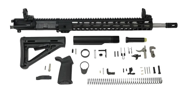 PSA 18" Rifle-Length .223 Wylde 1/7 Stainless Steel 15" Lightweight M-lok MOE EPT Rifle Kit w/MBUS Sight Set