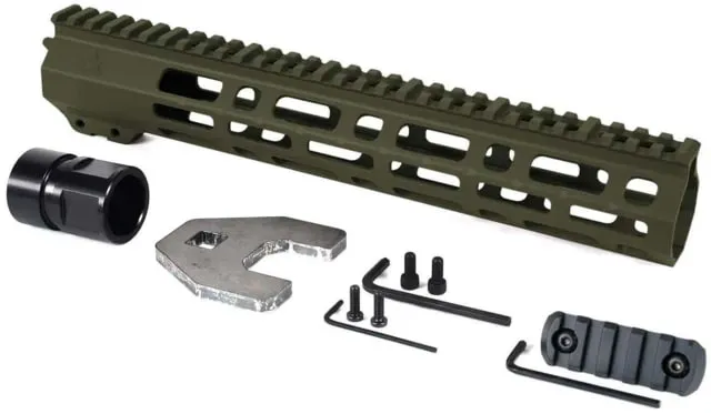 AT3 Tactical SPEAR M-LOK AR-15 Free Float Handguard 12 in OD Green