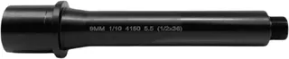Lead & Steel AR-9 9mm Threaded AR Barrel 5.5in Straight Blowback 1-10 Twist 1/2x36 Nitride Black