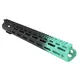 Tiger Rock AR-15 Angle Cut Clamp On M-LOK 15in Handguard Black Base Cerakote Gradient Robins Egg Medium