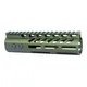 Guntec USA .308 Caliber Ultra Lightweight Thin M-LOK System Free Floating Handguard w/Monolithic Top Rail 7in Anodized Green