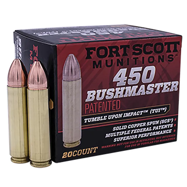 Fort Scott Munitions Tumble Upon Impact .450 Bushmaster 250 gr Ammo SCS