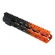 Tiger Rock AR-15 Angle Cut Clamp On M-LOK 10in Handguard Black Base Cerakote Gradient Organge Medium