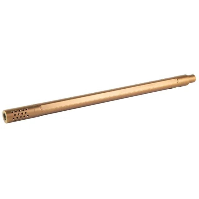 True Precision Rimfire Barrel 22LR Fluted Bull Profile Threaded Multi-Port Compensator Fits TiCN Finish Copper