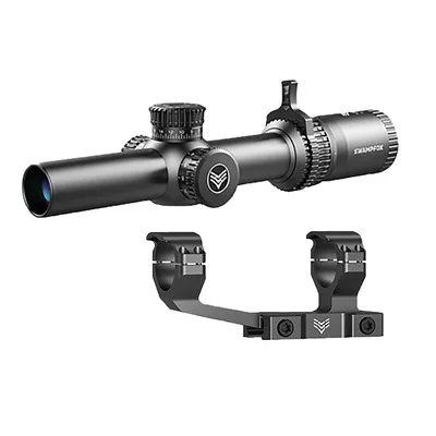 Illuminated Tomahawk LPVO 1-8x24mm SFP Ill Guerrilla Cross MOA BLK W/MT