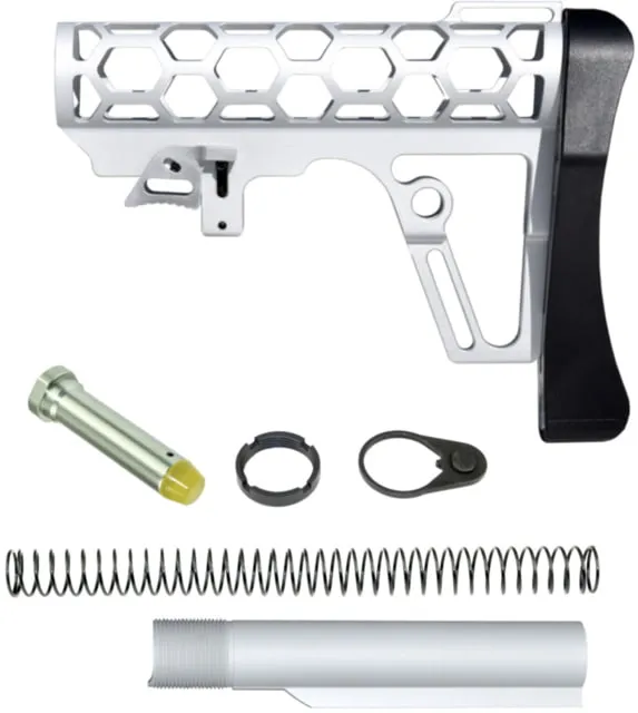 Presma Skeletonized Mil-Spec Stock Assembly Silver