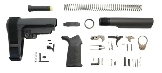 PSA MOE SBA3 Lower Build Kit, Black - 5165448884
