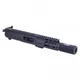 Guntec USA AR-15 Complete 9mm Upper Receiver Mil-Spec Charging Handle 4 inch M-LOK Handguard 5.5 inch Contour 4150 Barrel 1-10 Twist 1/2x36 Mini Socom