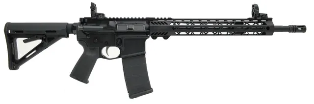 PSA 16" Mid-Length 5.56 NATO 1/7 Nitride 13.5" Lightweight M-LOK MOE EPT Rifle w/MBUS Sight Set