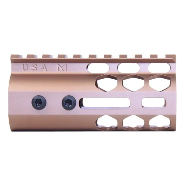 Guntec USA Air Lite Series Honeycomb M-LOK Free Floating Handguard w/ Monolithic Top Rail 4in Anodized Bronze
