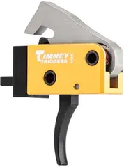 Timney Triggers AR PCC Curved Shoe Trigger SINGLE STAGE 2.5 to 3 LB Pistol Caliber Carbine Fits all calibers in PCC .40 .45 9mm Gold Actual