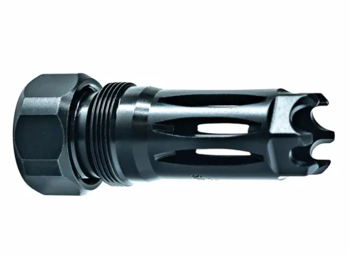 Faxon Firearms Muzzlok Stainless Steel Plan B Flash Hider - 5/8x24- .375" Bore