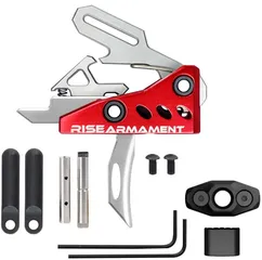 OpticsPlanet Exclusive RISE Armament RA-535 Advanced-Performance Trigger Single Stage System 3.5lb Pull Weight Silver
