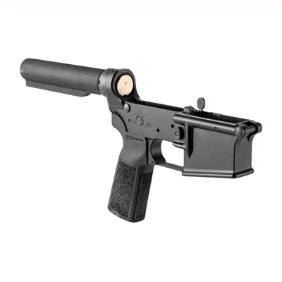 AR-15 Lower Receiver Semi-Complete Rebellious Stripes BLK