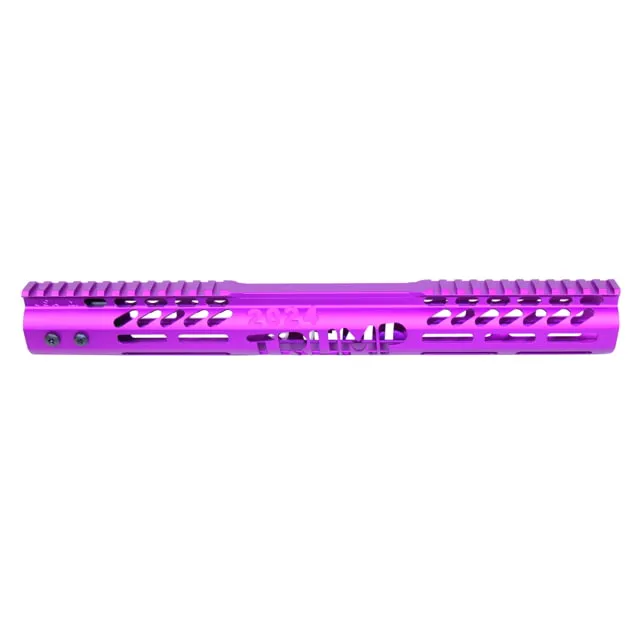 Guntec USA Trump Series Limited Edition M-LOK System Free Floating Handguard w/ Monolithic Top Rail 15in Anodized Purple