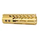 Guntec USA .308 Caliber Ultra Lightweight Thin M-LOK System Free Floating Handguard w/Monolithic Top Rail 7in Anodized Gold