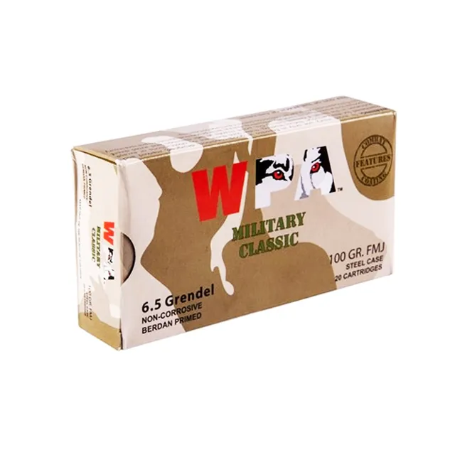 Wolf Steel Case 6.5 Grendel 100 gr FMJ 20 Rounds Ammunition