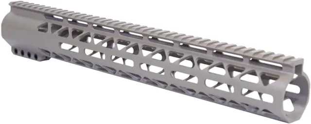 Guntec USA AR-308 15in Air-Lok Series M-LOK Compression Free Floating Handguard w/ Monolithic Top Rail Flat Dark Earth