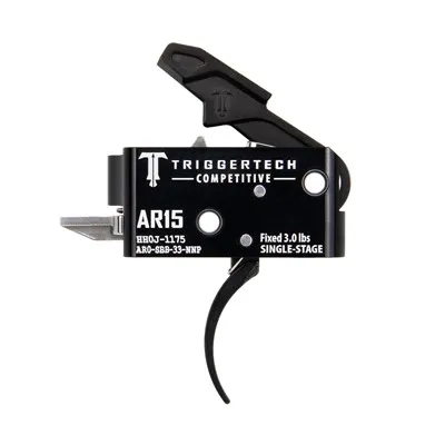 AR15 Single-Stage Competitive Pro Curved Trigger PVD Black