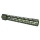 Guntec USA AR-308 15 AIR-LOK Series M-LOK Compression Free Floating Handguard With Monolithic Top Rail Gen 2 Anodized Green