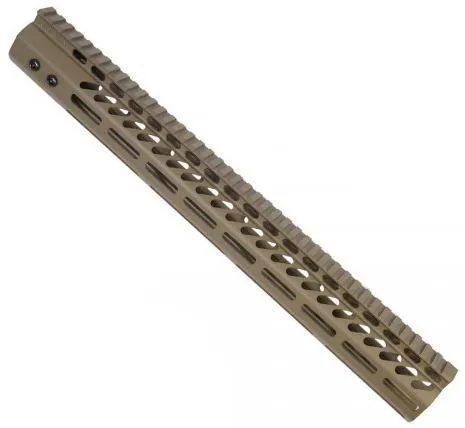 Guntec USA Ultra Lightweight Thin M-LOK Free Floating Handguard w/Monolithic Top Rail .308 Cal 16.5in Cerakote Flat Dark Earth