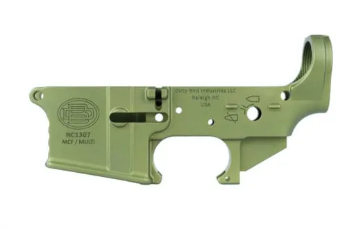 Dirty Bird AR-15 Multi-Cal Forged Lower Receiver - OD Green