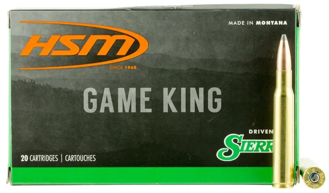 HSM Ammunition Game King 180 gr Spitzer Boat Tail .308 Win Ammo, 20/box