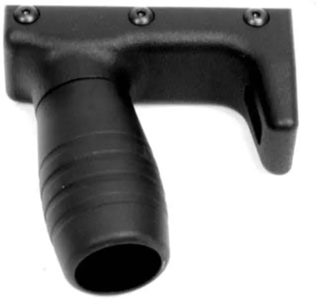 A3 Industries Modular Vertical Foregrips 100 Degree Picatinny w/ Handstop 2.00In Grooved Aluminum Grip Polymer Base Black