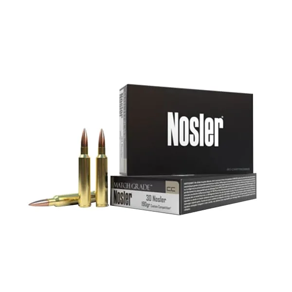 Nosler Match Grade 308 155 grain Custom Competition Rifle Ammo, 20/Box