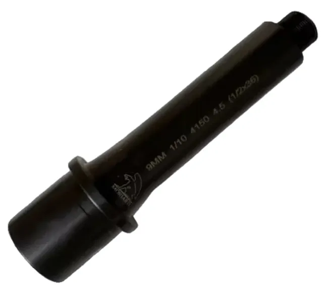 Moriarti AR-15 Rifle Barrel Threaded 9mm Luger 4.5 inch Medium 1-10 Twist Thread Nitride Black 4.5 inch