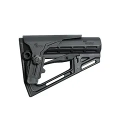IMI Defense TS-1 Tactical AR-15 M16 M4 Collapsible AR Buttstock w/Polymer Cheek Rest and Overmolded Buttplate Black