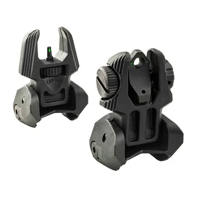 FRBS Self-Illuminated Flip Backup Sights 2 Dot Rear-Black