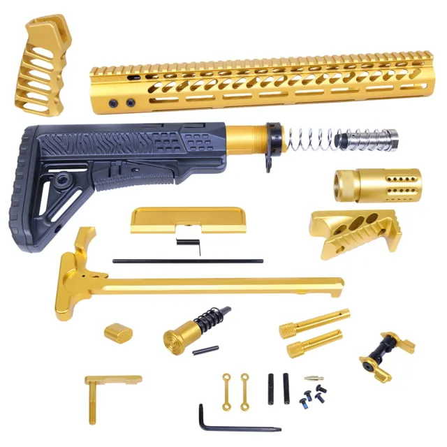Guntec USA AR .308 Ultimate Rifle Kit Anodized Gold