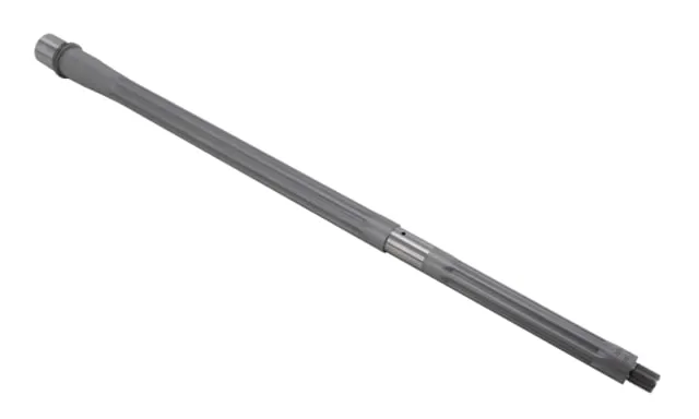 Shaw AR-15 5.56 NATO Threaded Barrel Spiral Flute 20in HBAR Profile 1-7 Twist 1/2-28 Thread Matte Stainless