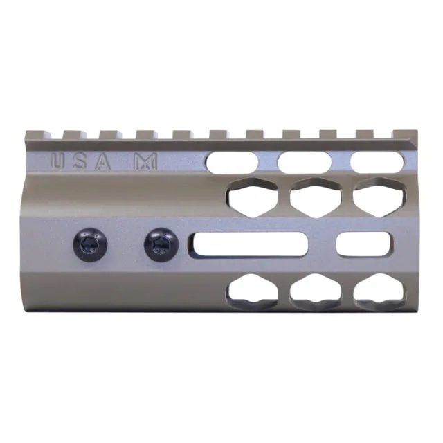 Guntec USA Air Lite Series Honeycomb M-LOK Free Floating Handguard w/ Monolithic Top Rail 4in Cerakote Flat Dark Earth