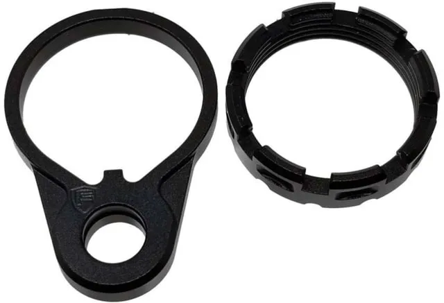 Fortis Manufacturing Standard QD End Plate and Castle Nut Combo Black QD END-CN-COMBO