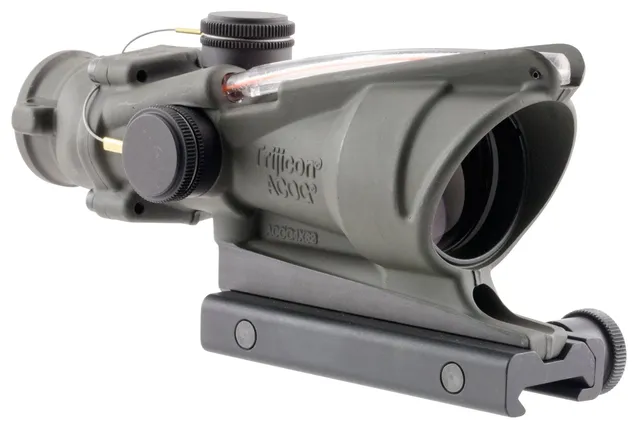 Trijicon ACOG 4x32mm Dual Illuminated Red 5.56/.223 BDC Chevron Rifle Scope, OD Green