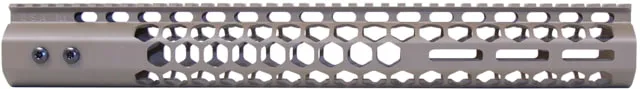 Guntec USA Honeycomb M-LOK Free Floating Handguard With Monolithic Top Rail 15in Cerakote Flat Dark Earth