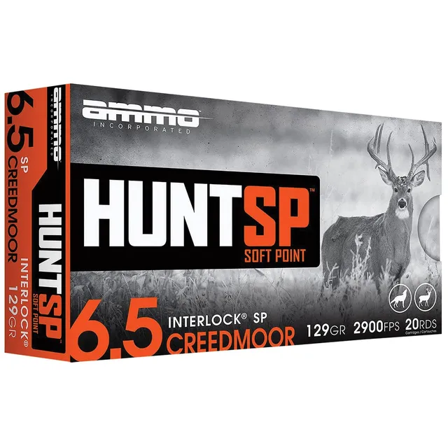 Ammo Inc Hunt 6.5 Creedmoor 129 gr SP 20rds Rifle Ammo