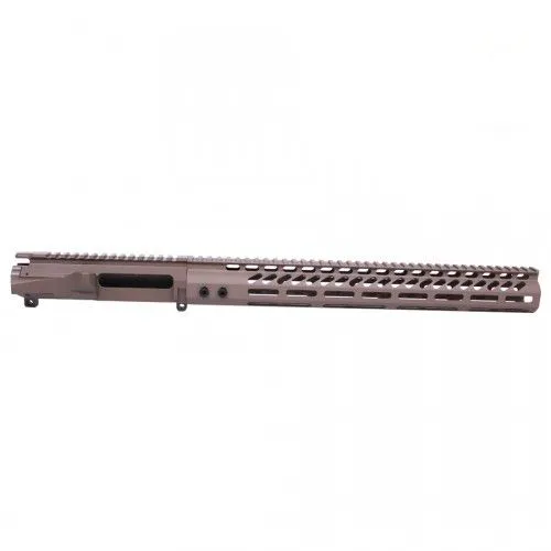 Guntec USA AR-15 Stripped Billet Upper Receiver w/15in Ultralight Series M-LOK Handguard Flat Dark Earth