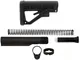 TacFire AR-15 Mil-Spec Buffer Tube Kit w/6 Position Stock w/ Buttpad Black Small