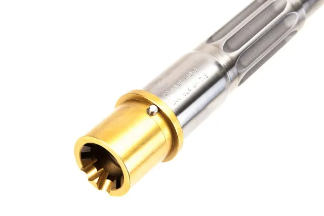 Rainier Arms Ultramatch MOD2 300 Blackout .800 Gas Block TiN Extension- 10.5 Polished