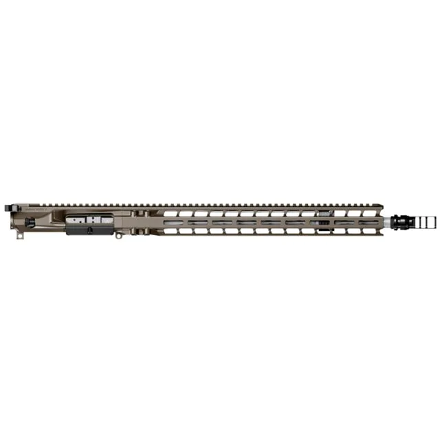 Radian Weapons Model 1 AR-15 6mm ARC 18 inch M-LOK Upper Receiver Fluted Rifle Length 1-7 Twist 5/8x24 Dead Air Keymo Flash Hider Cerakote Brown